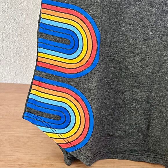 Miki Miette Soundwaves Sydney Black Graphic Short Sleeve Crew T-Shirt 10Y NWT - Picture 2 of 4